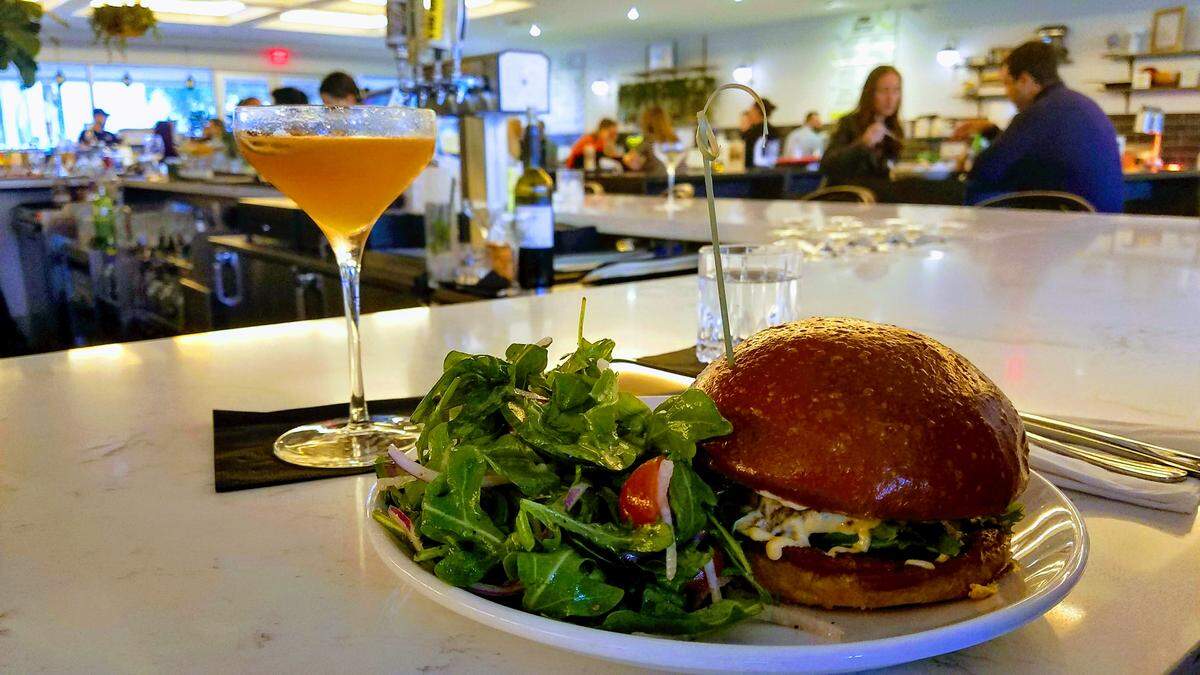 Haulover and Famous + a skirt steak sandwich from Stage Social = happiness.
