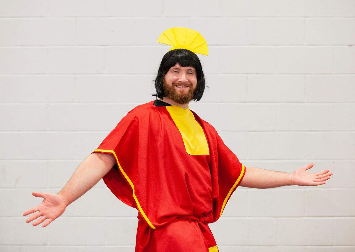 Erik Standen, 23, cosplays as Kuzco from ‘The Emperor’s New Groove’ movie during Florida Supercon 2023 at the Miami Beach Convention Center on Friday, June 30, 2023 in Miami Beach, Florida.