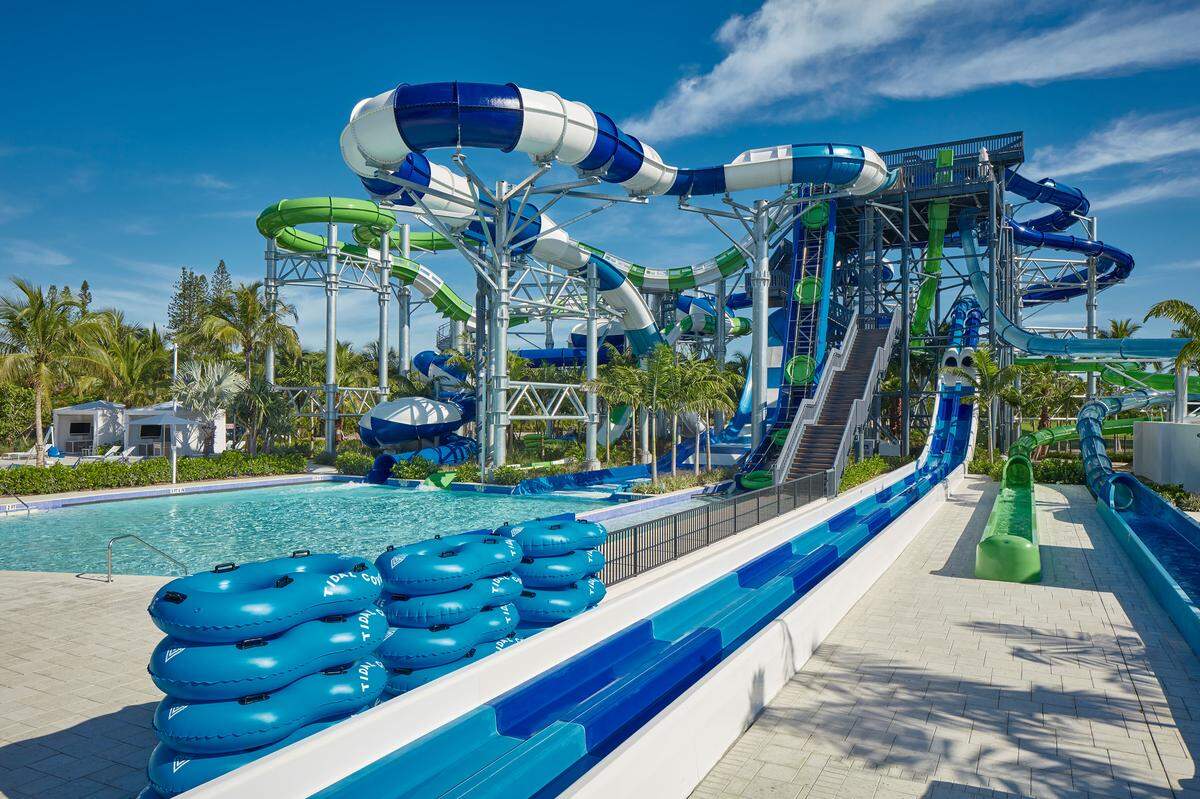 With water slides, a lazy river, luxe cabanas and a surf lounge, this resort waterpark makes a splash for all ages.