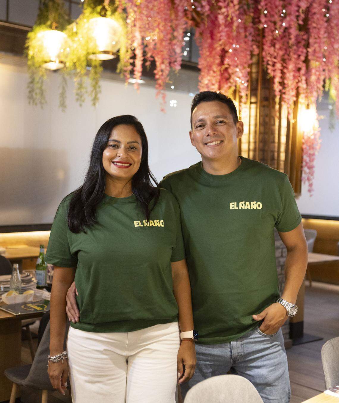 Mildre Gomez y Eloy Mena en el nuevo El Ñaño en Coral Gables.