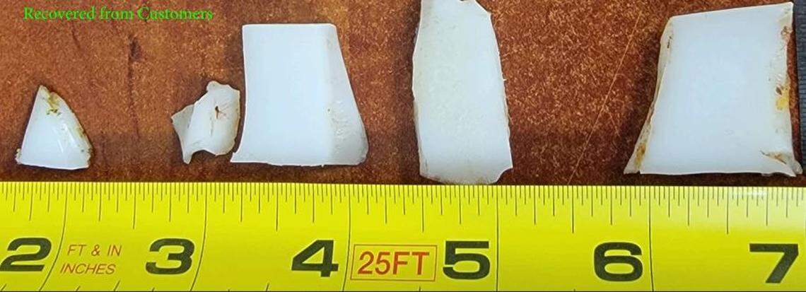 The plastic in the beef found by customers