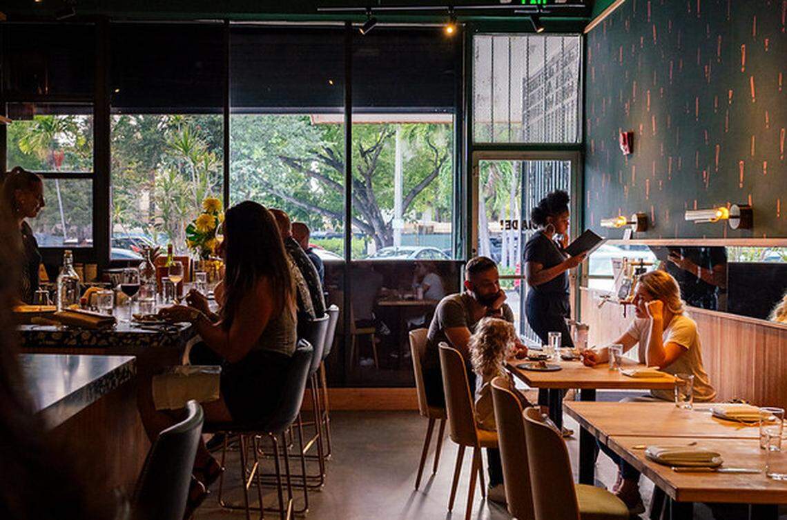 The interior of Boia De in Little Haiti