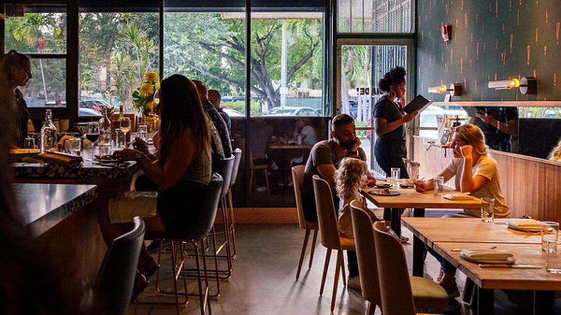 The interior of Boia De in Little Haiti
