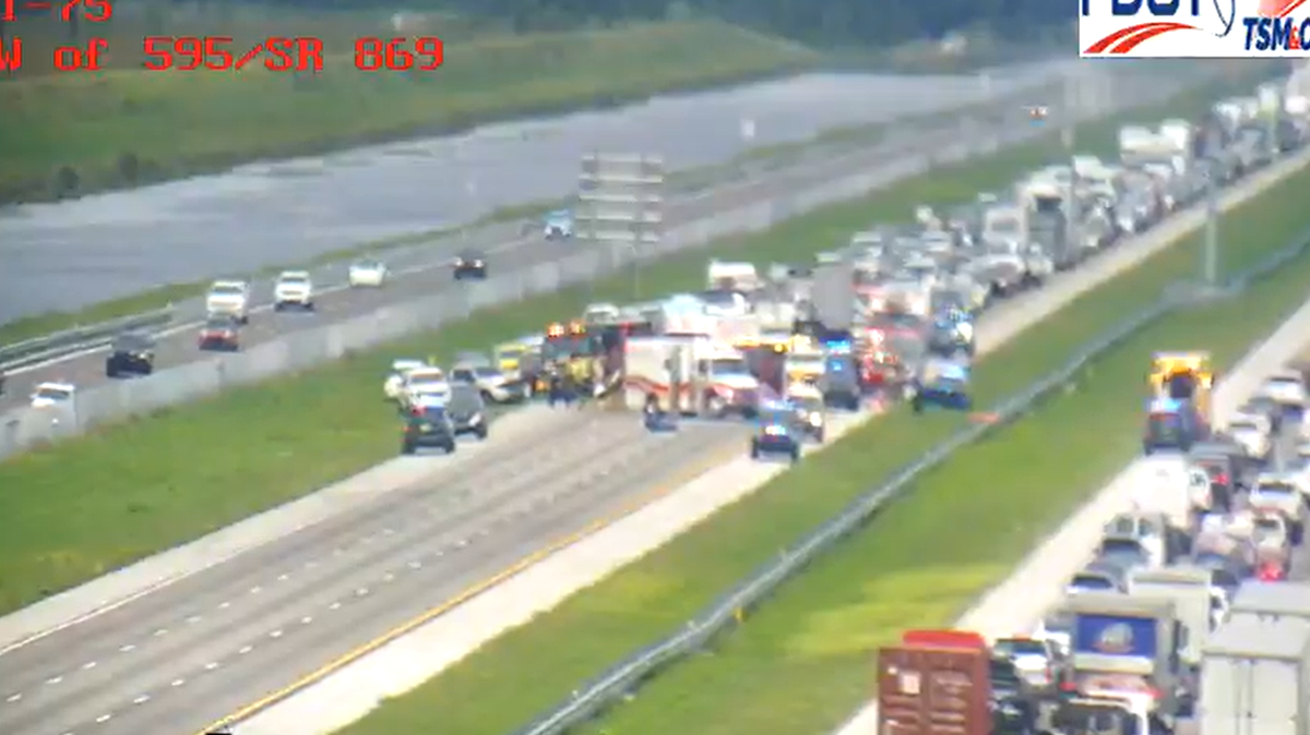 A fatal multi-vehicle crash shut down Interstate 95 near the city of Weston in the afternoon of July 27, 2023.