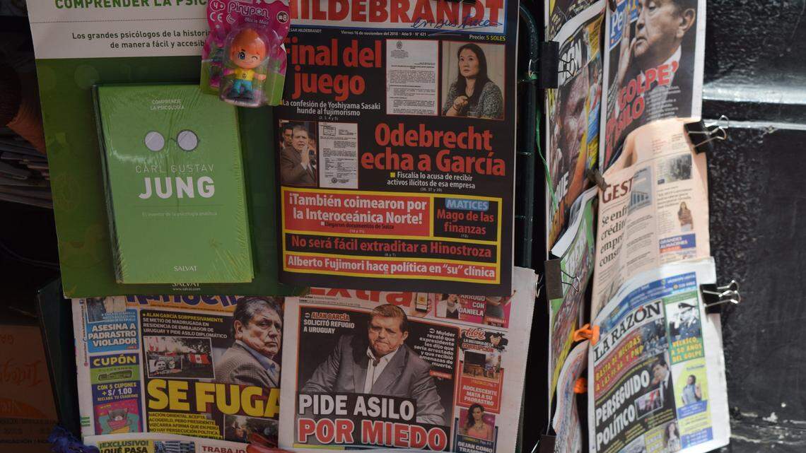 Peruvian newspapers have been working overtime trying to keep up with the latest presidential corruption scandals. The country votes in a referendum on Sunday that’s being seen as a backlash against the political class.