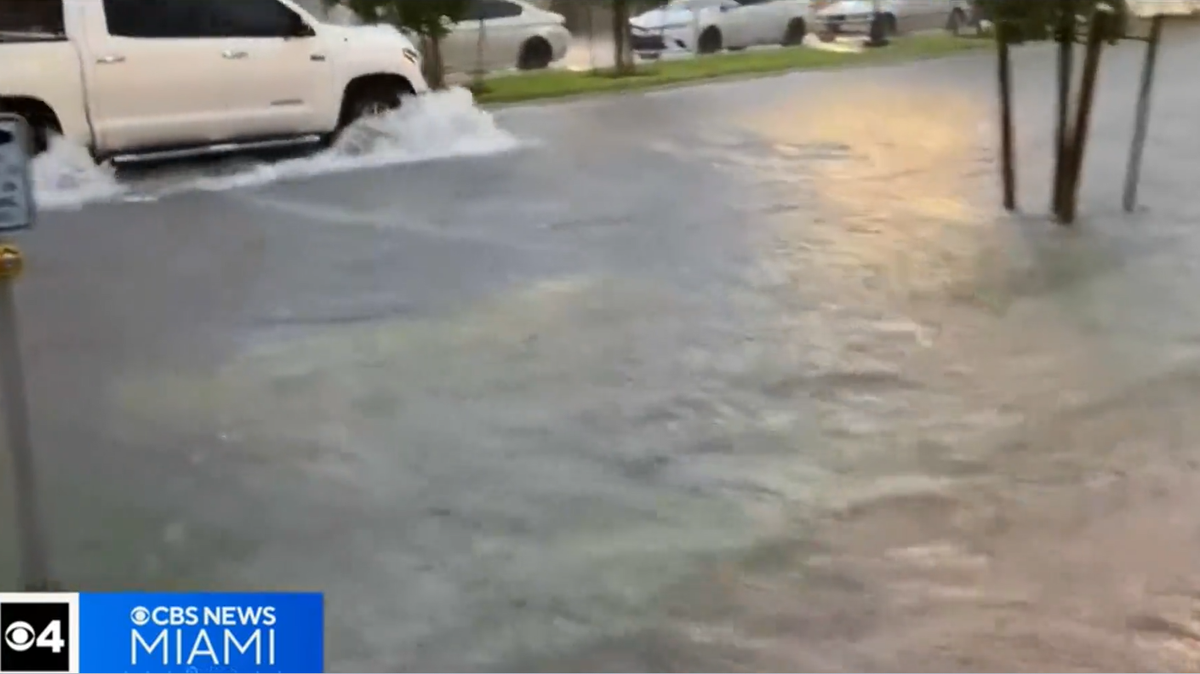 Flooding swamped Broward County streets on Thursday night.