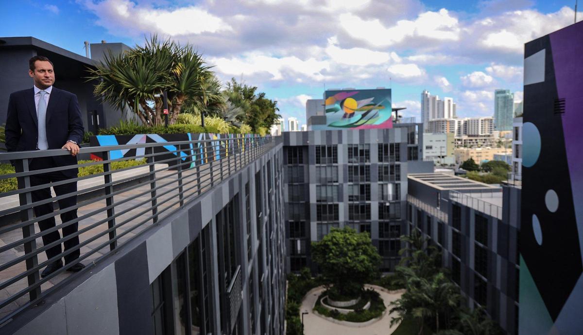 On Wednesday, December 23, 2020 Jon Paul Perez, president of Related Group, is photographed at the upper roof poll deck of Wynwood25 one of local developments in Miami’s Wynwood neighborhood.