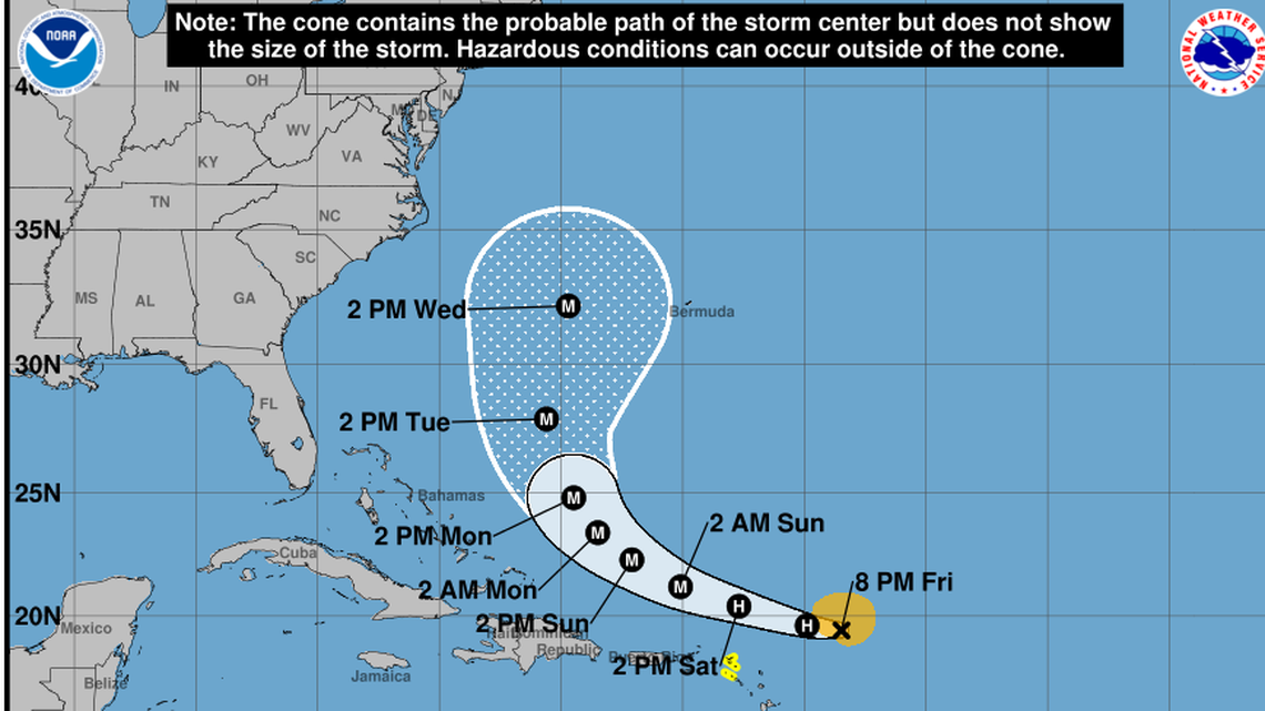 Erin becomes the season’s first hurricane as it nears Caribbean