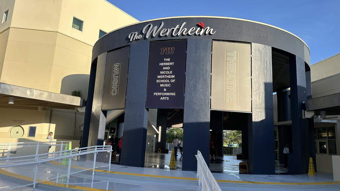The Wertheim, FIU’s Herbert and Nicole Wertheim School of Music & Performing Arts building on April 26, 2026. The venue was hosting a performance by Alhambra Orchestra for their 36th season finale.