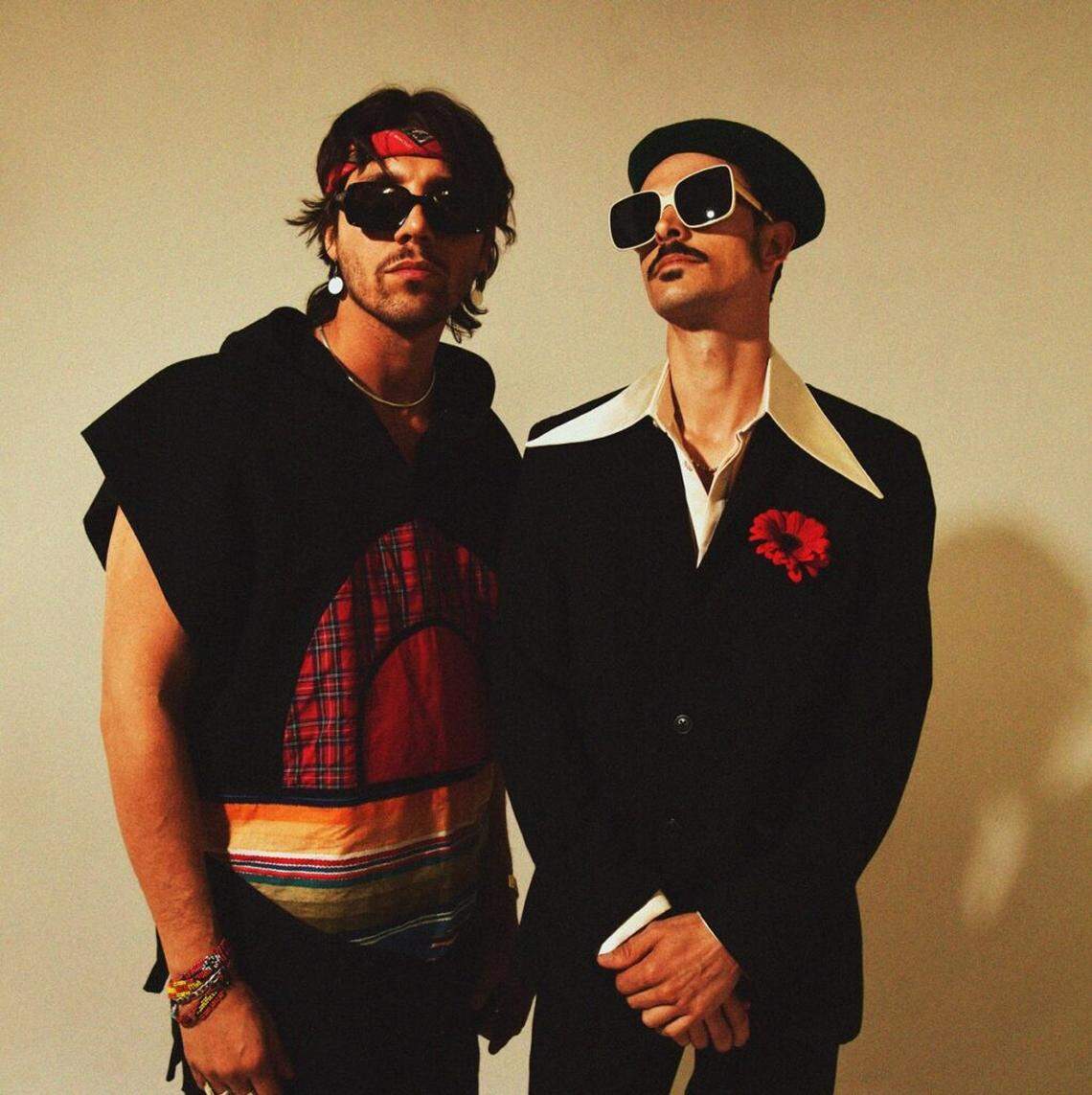 The duo Rio Kostas, multi-instrumentalists Mike Del Rio and Kosta Galanopoulos, draw from Latin music, soul, funk, psychedelic rock, and folk. They will appear at the Bandshell BeachClub on Sunday, April 26.