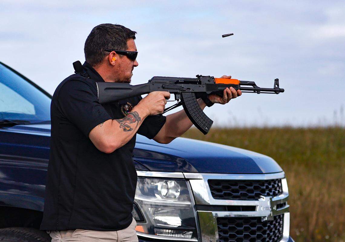 A law enforcement officer participated in drills as the Diplomatic Security Service Miami Field Office is providing dignitary protection training to law enforcement partners from the Miami-Dade Police Department, the City of Miami Police Department, and the Broward County Sheriff’s Office at Miami-Dade Public Safety Training Institute on Wednesday, Nov. 10, 2021, in Doral, Florida.