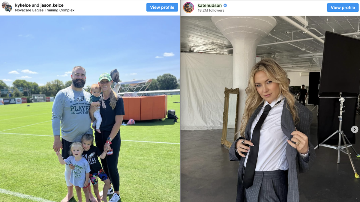 Kylie Kelce tells Kate Hudson how one of her characters inspired a potential baby name.