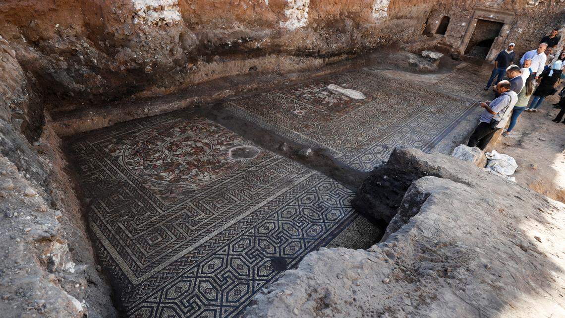 Archaeologists discovered a massive ancient Roman mosaic in Rastan, Syria, depicting “rare” scenes from Greek and Roman mythology, experts say.