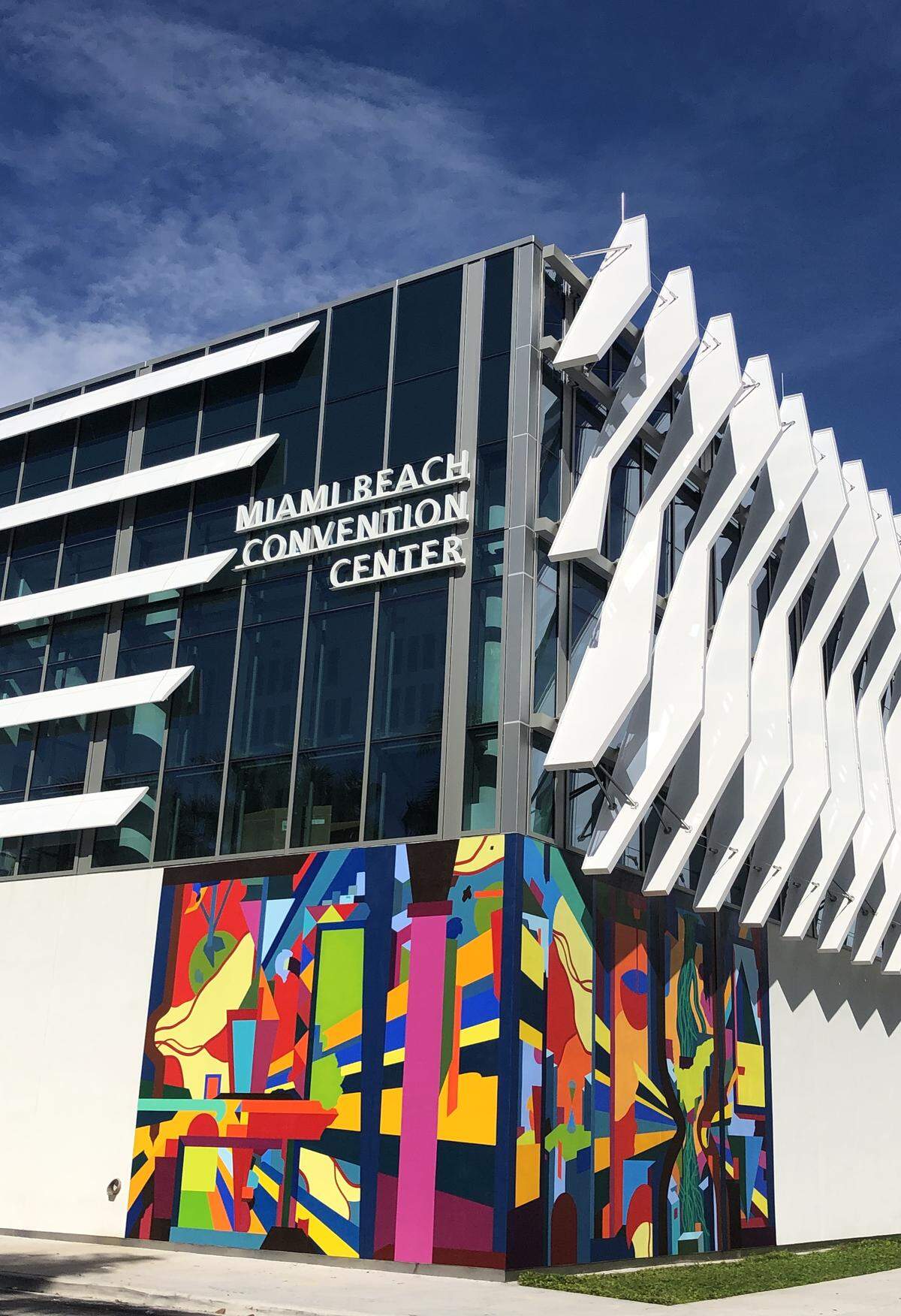 A vibrant mural by Berlin-based artist Franz Ackermann dominates the newly renovated Miami Beach Convention Center. It was unveiled Tuesday, on the eve of the 17th edition of Art Basel Miami Beach.
