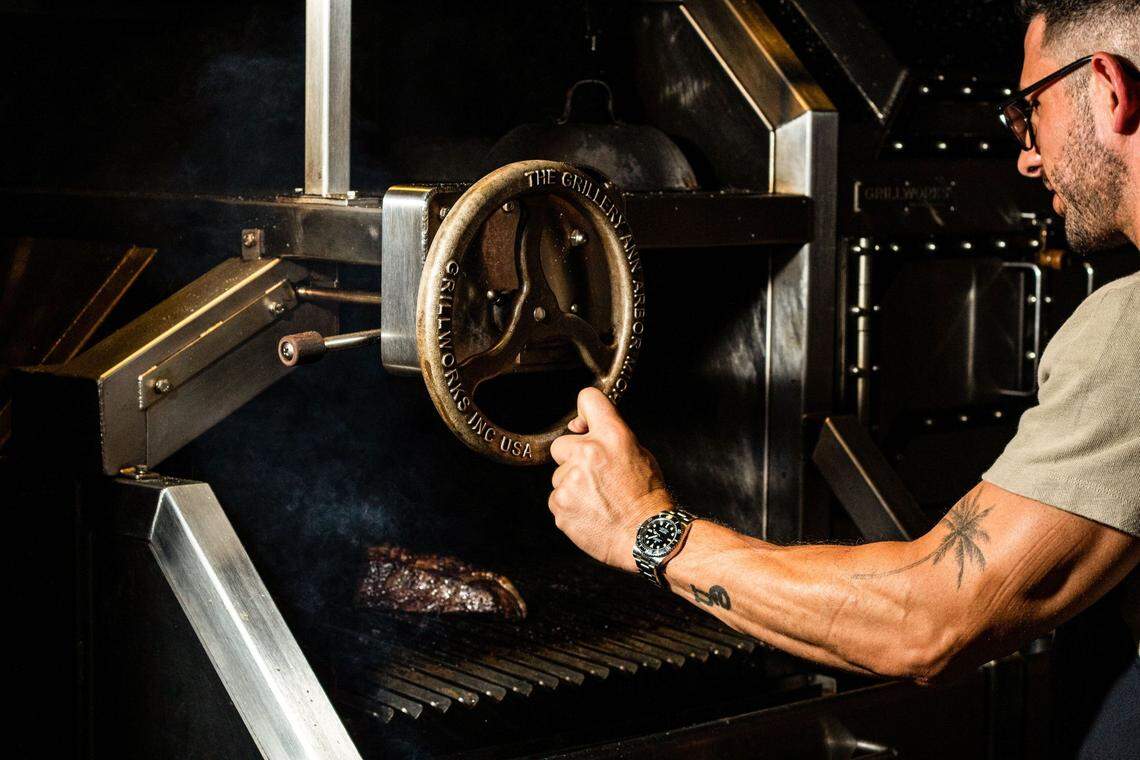Chef Giorgio Rapicavoli calls the grill at his new Mayfair House restaurant “the Ferrari of grills.”