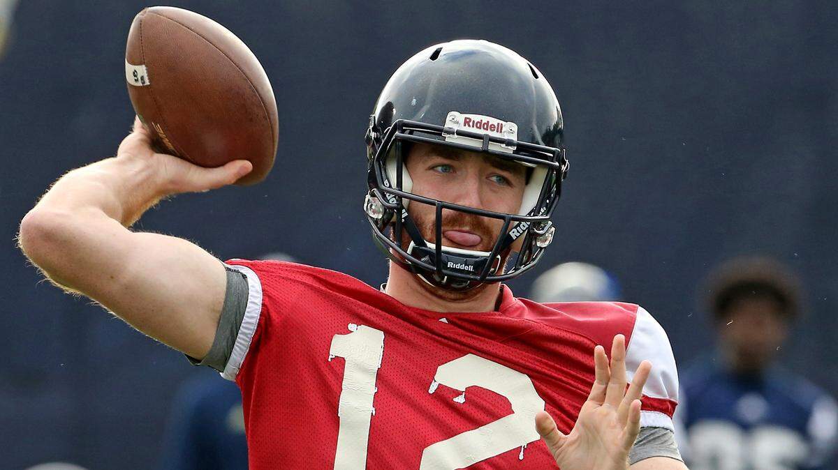 James Morgan, who missed the bowl game with an arm injury, is back healthy and in complete charge of the offense.