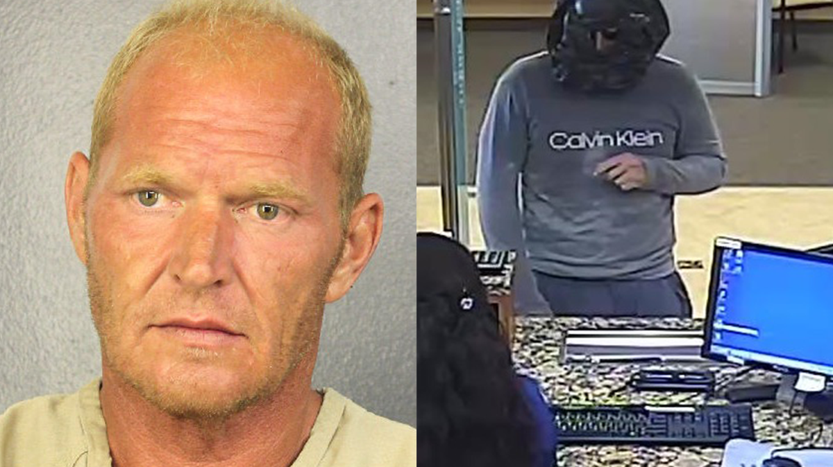 Brian Roberts mug/ Surveillance footage from We Financial Florida Credit Union.