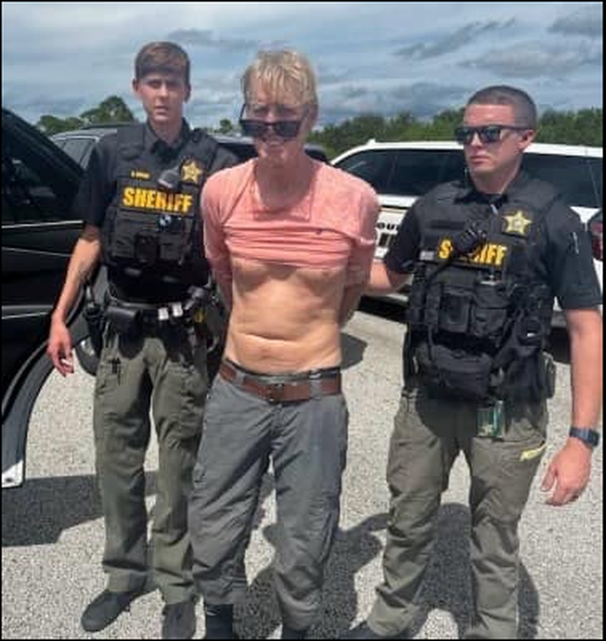 Ryan W. Routh, seen in a photo snapped Sept. 15, 2024 by the Martin County Sheriff’s Office, which detained the alleged gunman on I-95 after a witness gave law enforcement a description of a man seen fleeing Donald Trump’s West Palm Beach golf course in a Nissan.