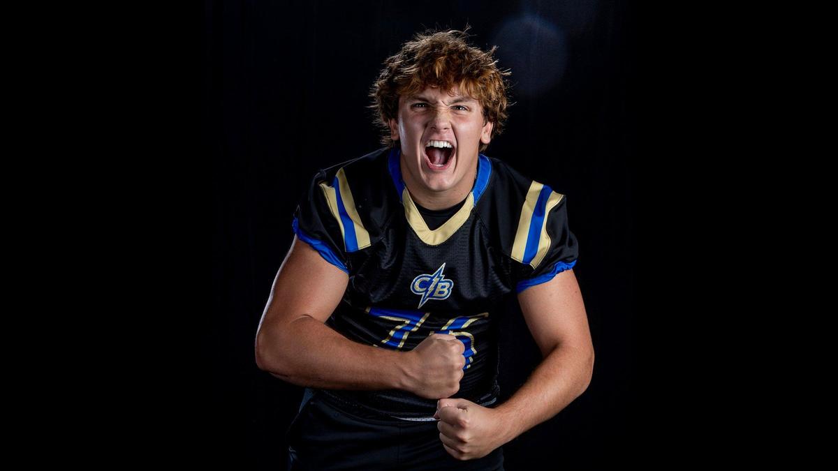 Cypress Bay offensive lineman Ben Gula (76) is one of the top players in Broward at his position.
