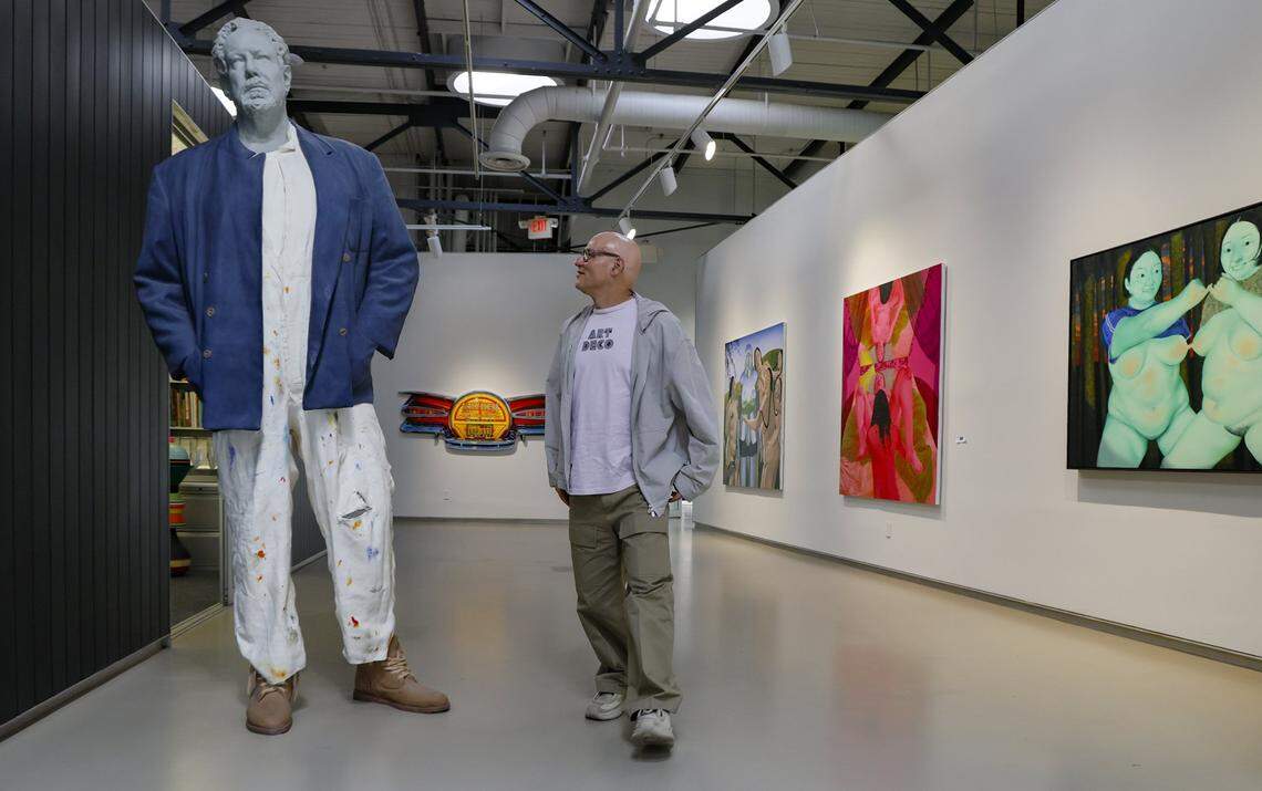 Craig Robins, president of DACRA, displays his art collection at the offices of his firm in the Miami Design District in Miami, Florida, on Tuesday, November 18, 2025.