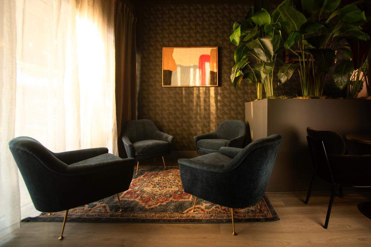 The new lounge has its own menu and cocktails.