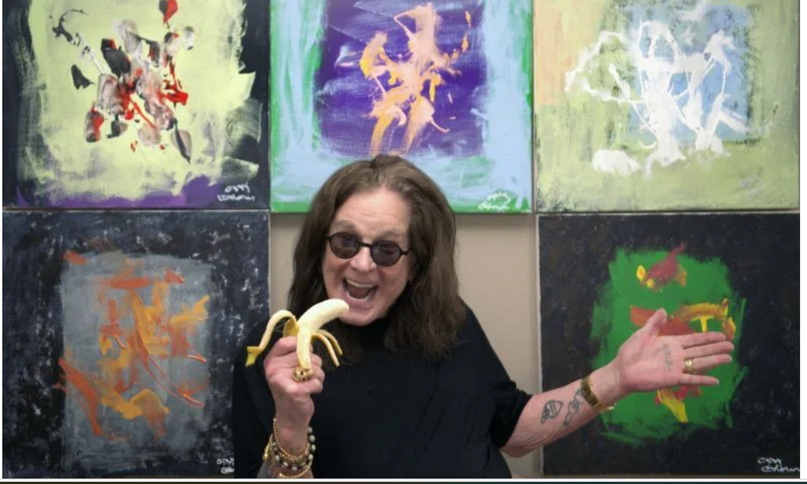 Before his death, Ozzy Osbourne teamed up with Florida sanctuary Save the Chimps to create five pieces showing at Miami Art Week