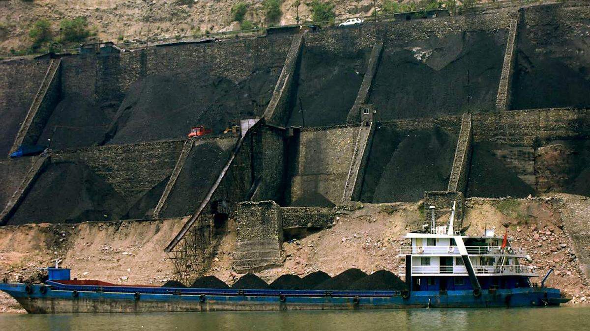 A coal shipment under way in China.