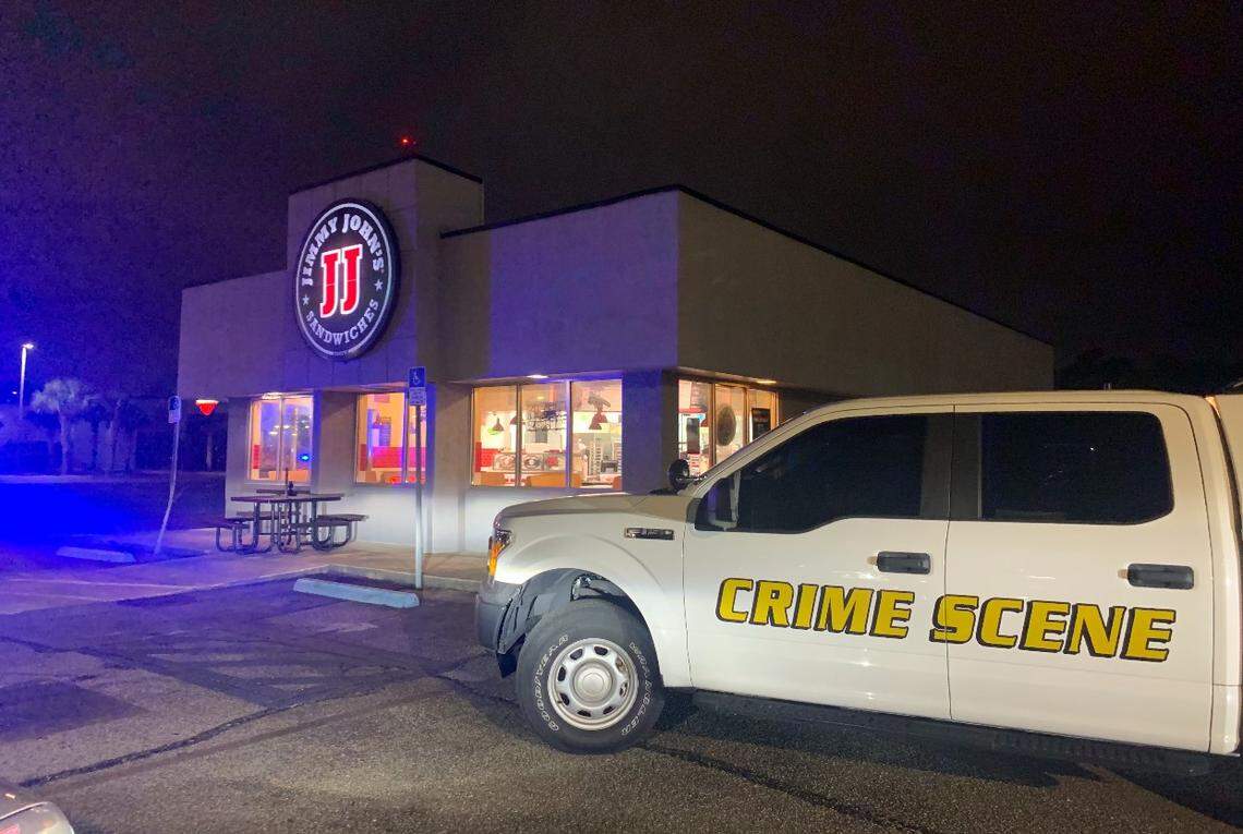 Members of a motorcycle club say a driver brandished a gun at them, then tossed out an explosive as he drove away, the Okaloosa County Sheriff’s Office says.