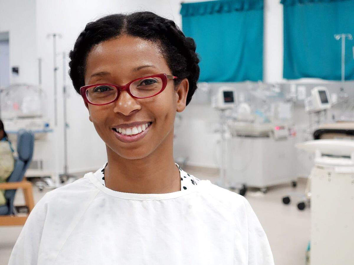 Marc Jumlisse, a nurse at the University Hospital of Mirebalais, the first medical facility in Haiti to open its doors to infected COVID-19 patients.
