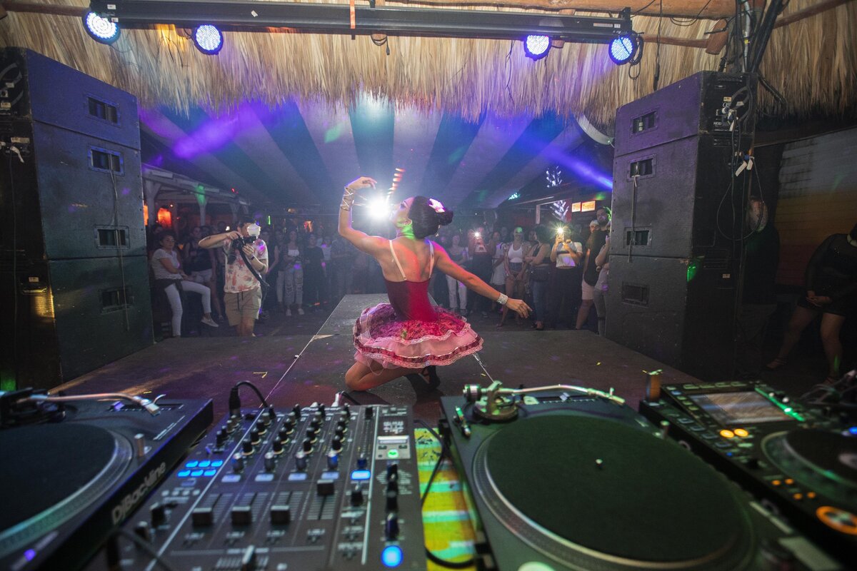 Viola Putx performs during a drag show at Gramps in Wynwood earlier this month.