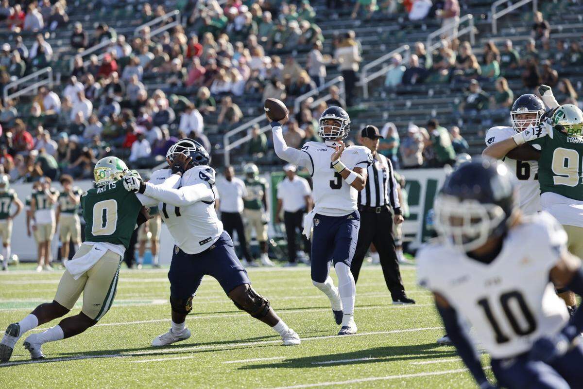 FIU quarterback Grayson James completed 26 of 34 passes for 306 yards and a touchdown, and ran for two touchdowns in the Panthers’ 34-15 victory over Charlotte.