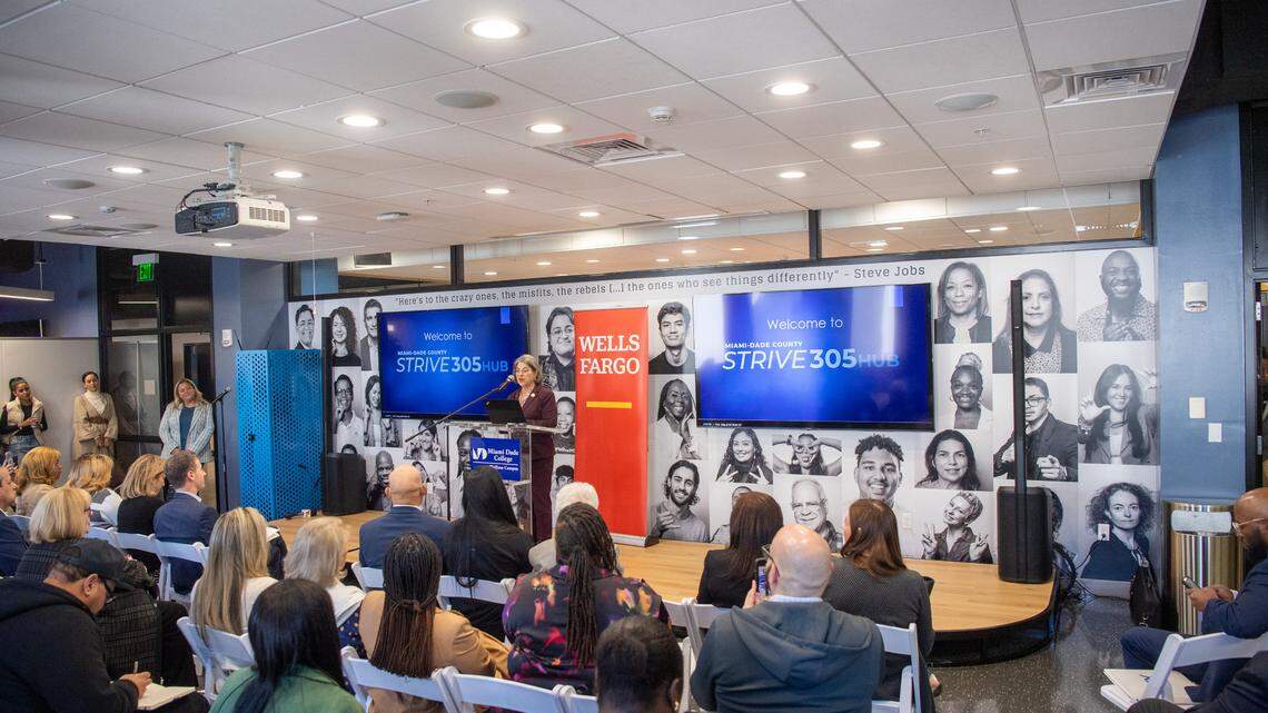 Miami-Dade County Mayor Daniella Levine Cava announces the launch of Strive305, a platform designed to help small business owners.