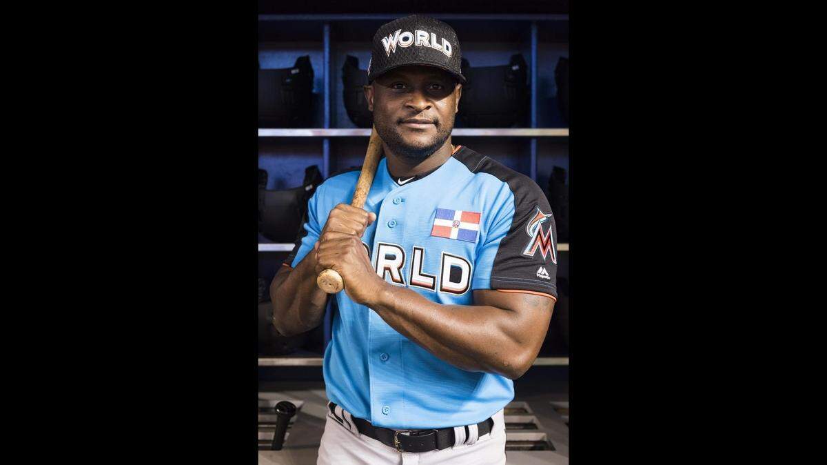 Marlins great Luis Castillo poses for a photo at the MLB All-Star Futures Game at Marlins Park on Sunday, July 9, 2017.