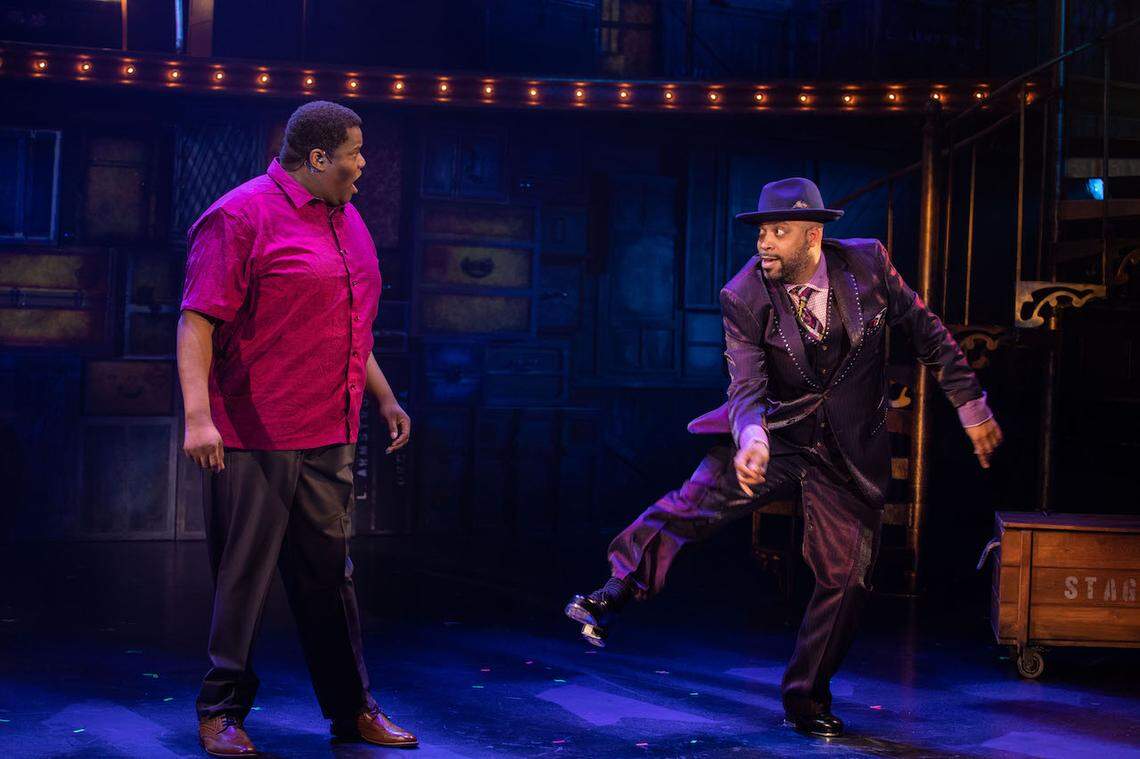 Juson Williams, left, as Louis Armstrong and Jason Holley as Lincoln Perry have a dance-off in ‘A Wonderful World.’