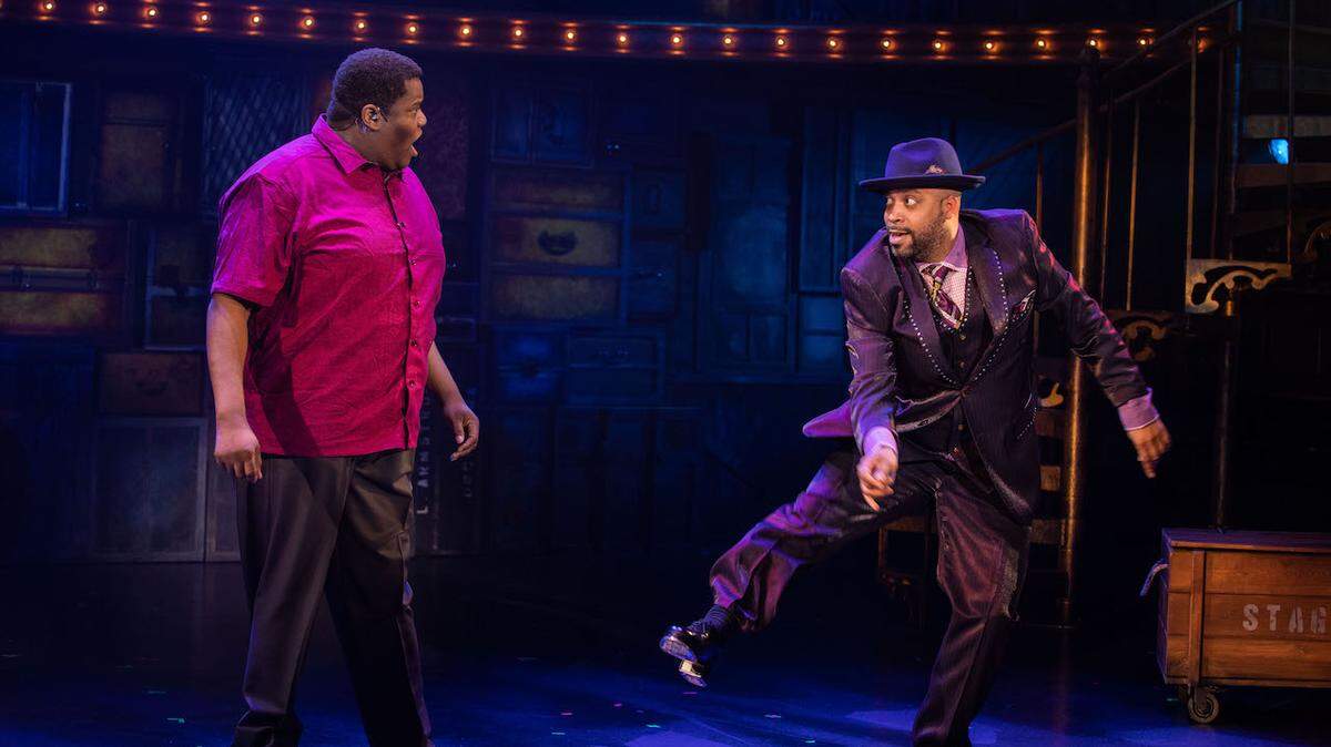 Juson Williams, left, as Louis Armstrong and Jason Holley as Lincoln Perry have a dance-off in ‘A Wonderful World.’