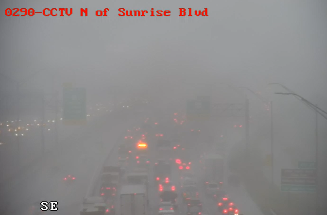 Thunderstorms and major flooding have forced the Florida Highway Patrol to close I-95 southbound at Griffin Road. Traffic is being diverted.