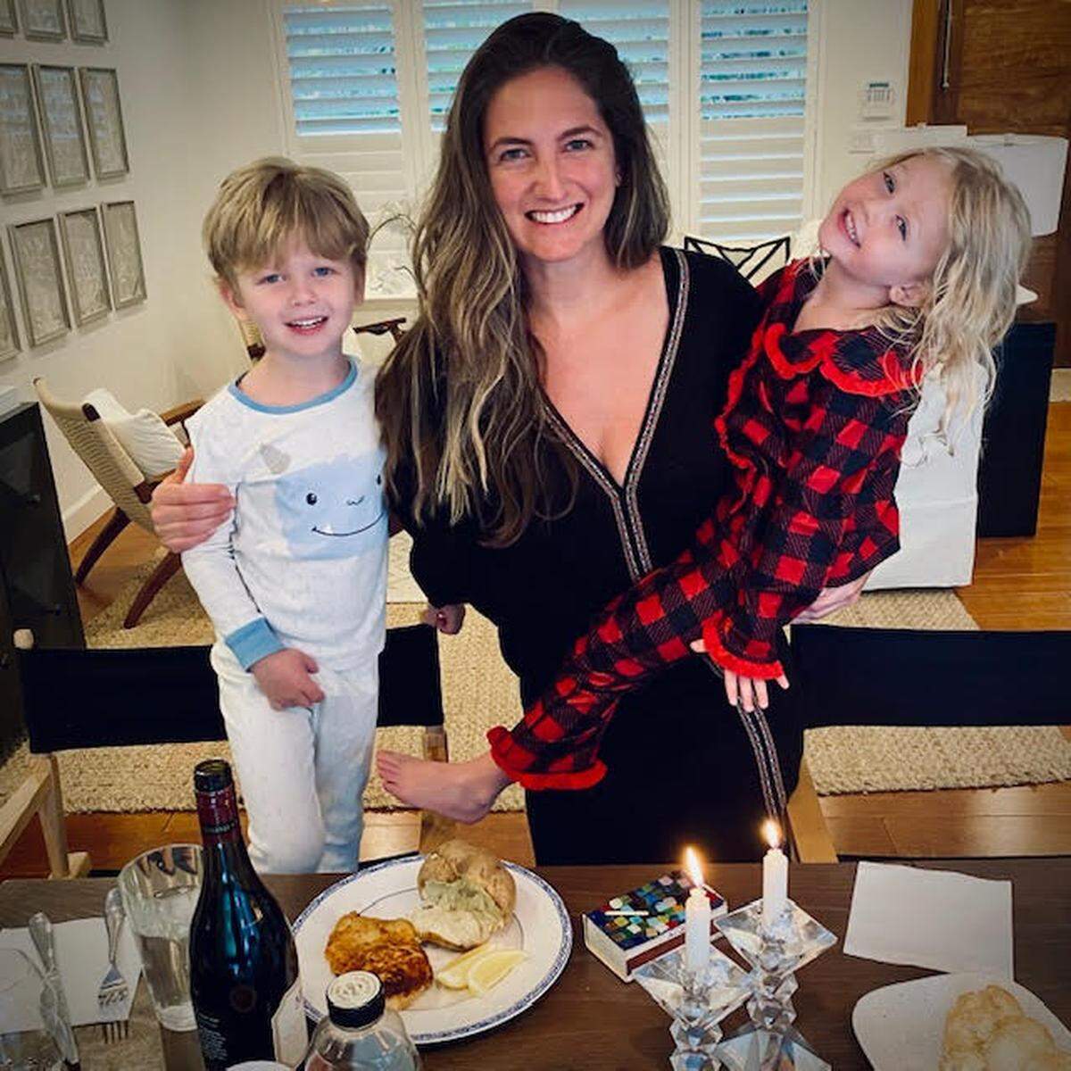 Dr. Starr Mautner, a breast surgical oncologist at Miami Cancer Institute, poses with her two children, Arie, 5, and Silver, 3.
