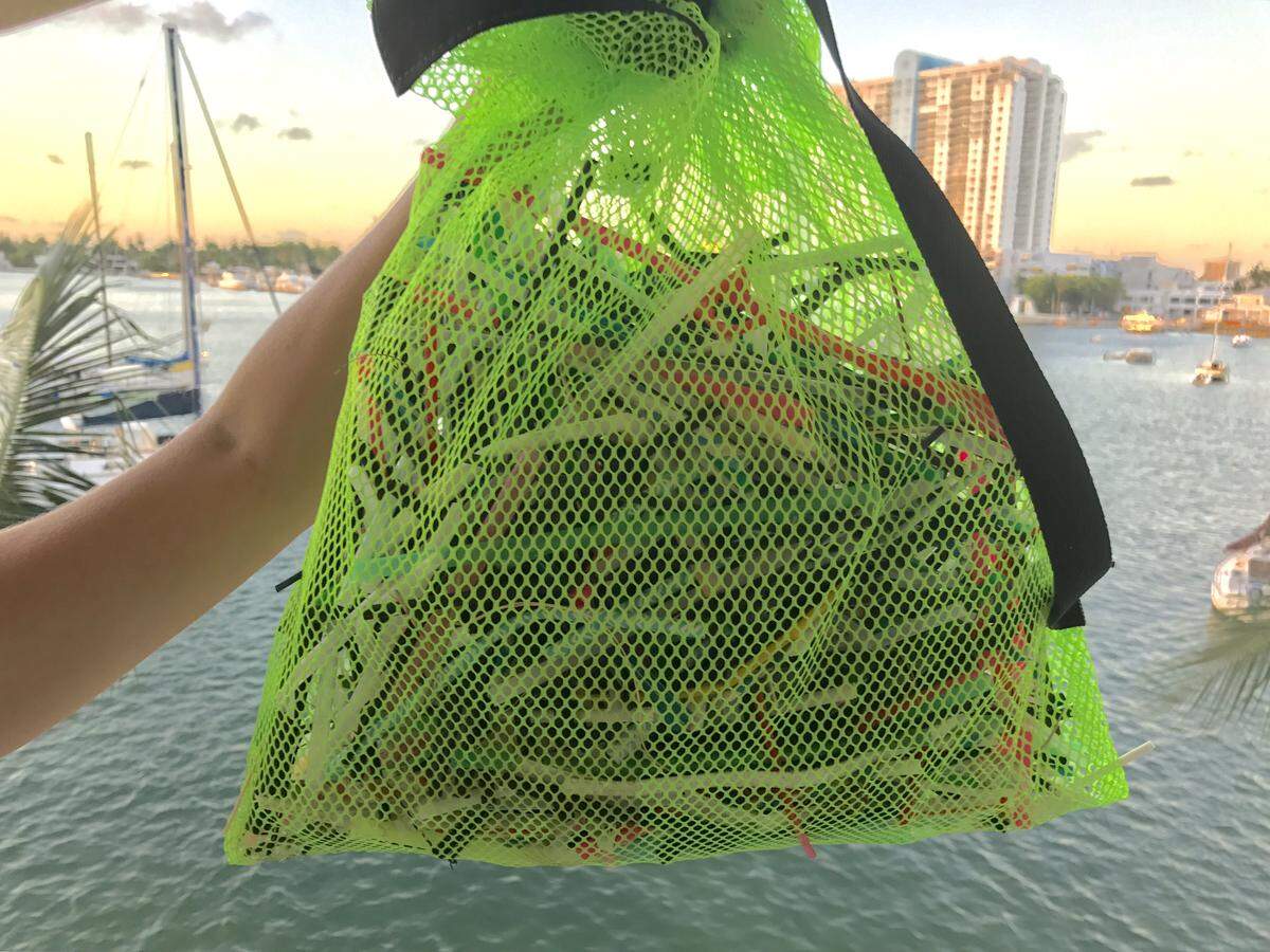 Last year, volunteers picked up 437 plastic straws along a small stretch of Miami Beach. The city may soon ban restaurants and stores from using plastic straws.