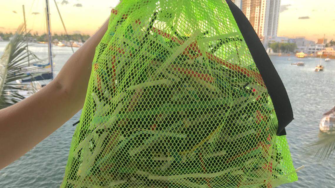 Last year, volunteers picked up 437 plastic straws along a small stretch of Miami Beach. The city may soon ban restaurants and stores from using plastic straws.