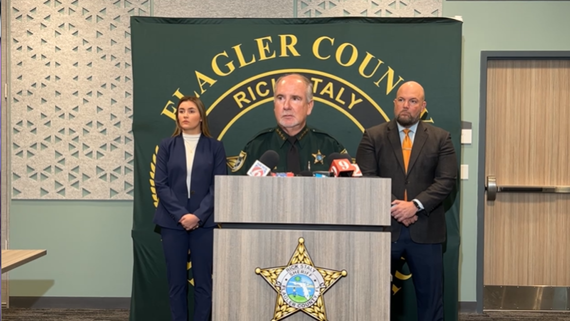A man is accused of helping his son destroy evidence and threaten deputies after his son was accused of shooting an 18-month-old in the head, a Florida sheriff’s office said.