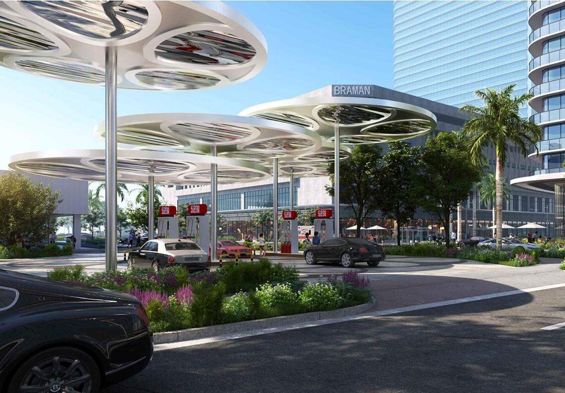 A rendering of the development being proposed by Braman Motors to expand its longtime campus near Wynwood.