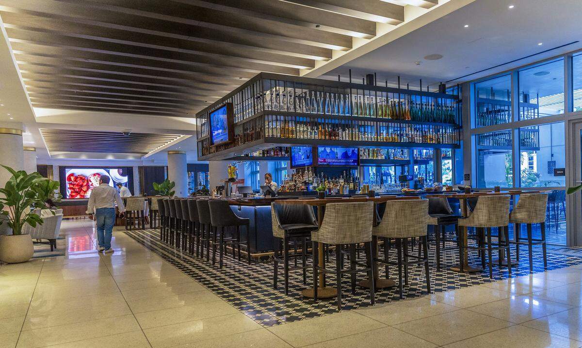 The upgraded lobby bar at the Loews Miami Beach.