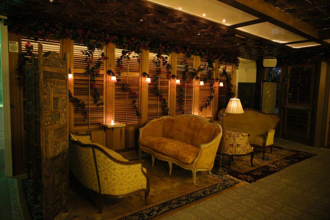 Inside Socialista Miami, a lounge located downtown under Cipriani restaurant.