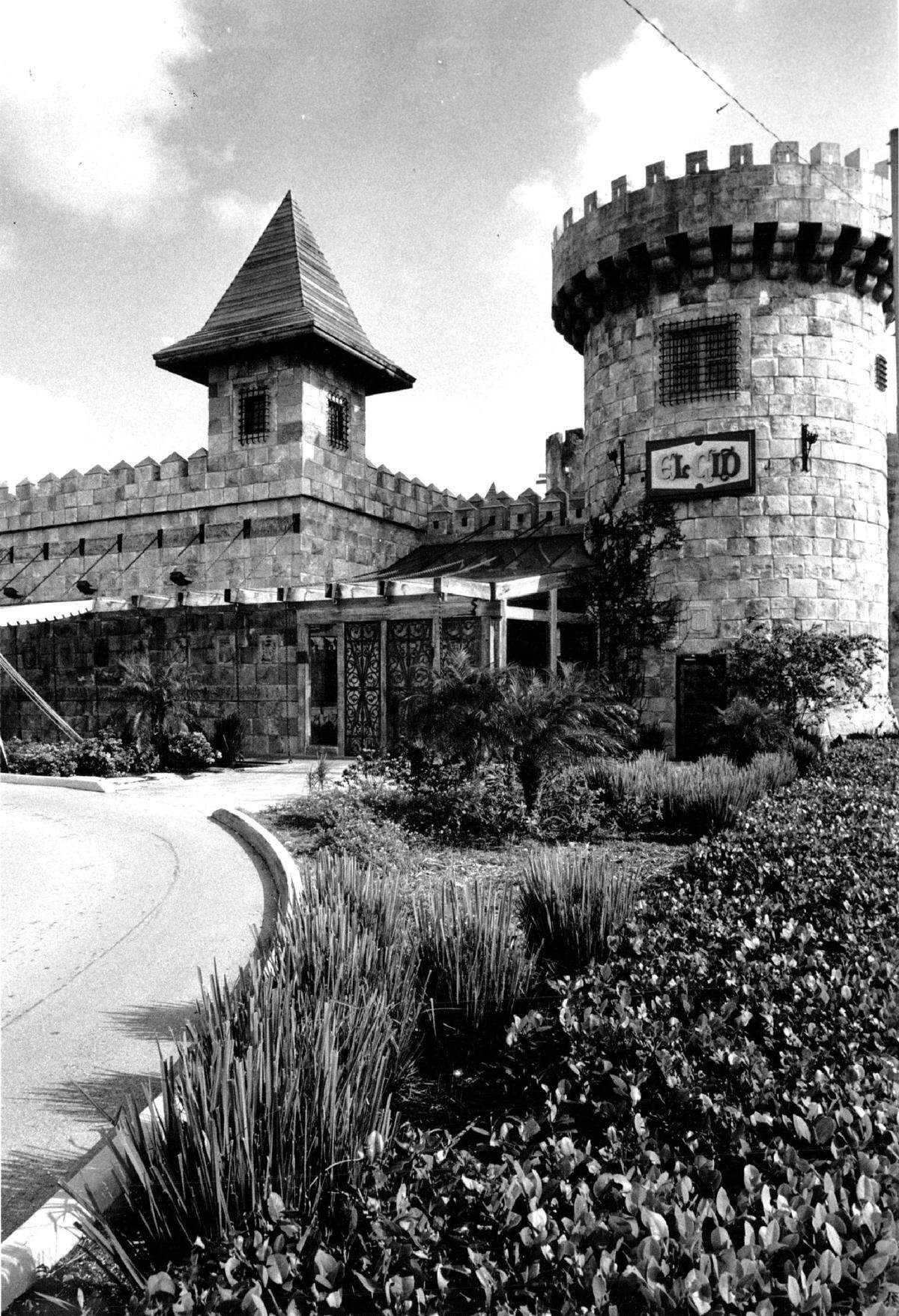 El Cid, the castle restaurant, in 1990.