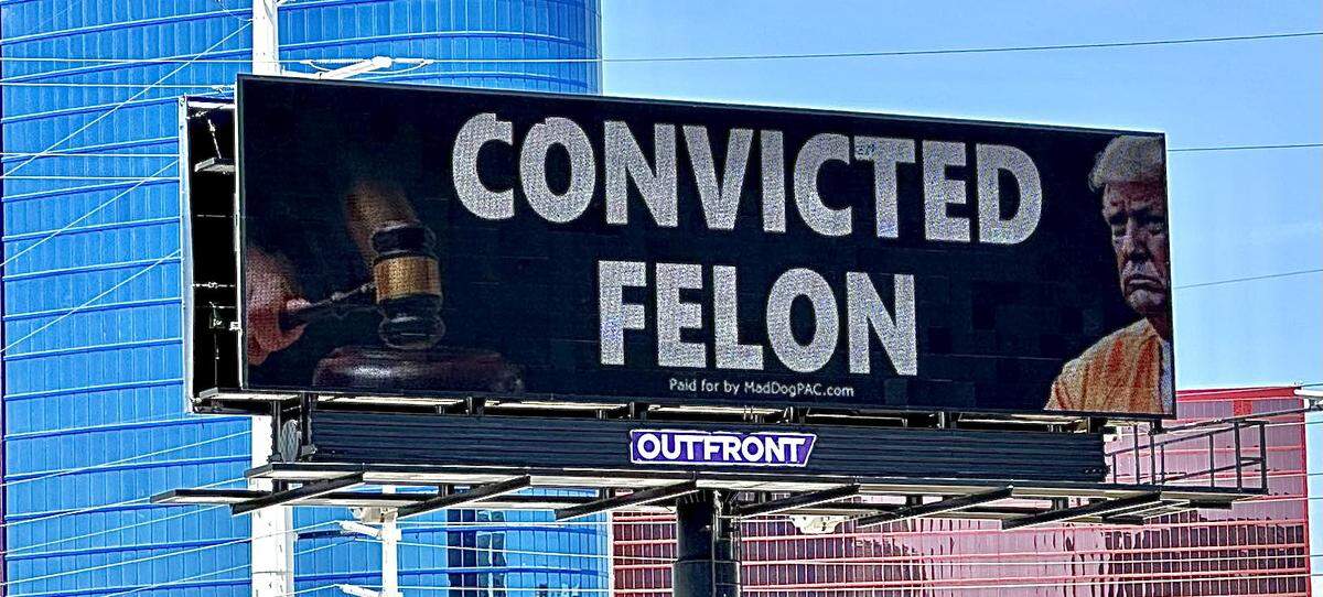 The Castro-Trump billboard will be replaced in South Florida by one identical to this one displayed in Las Vegas, Nevada.