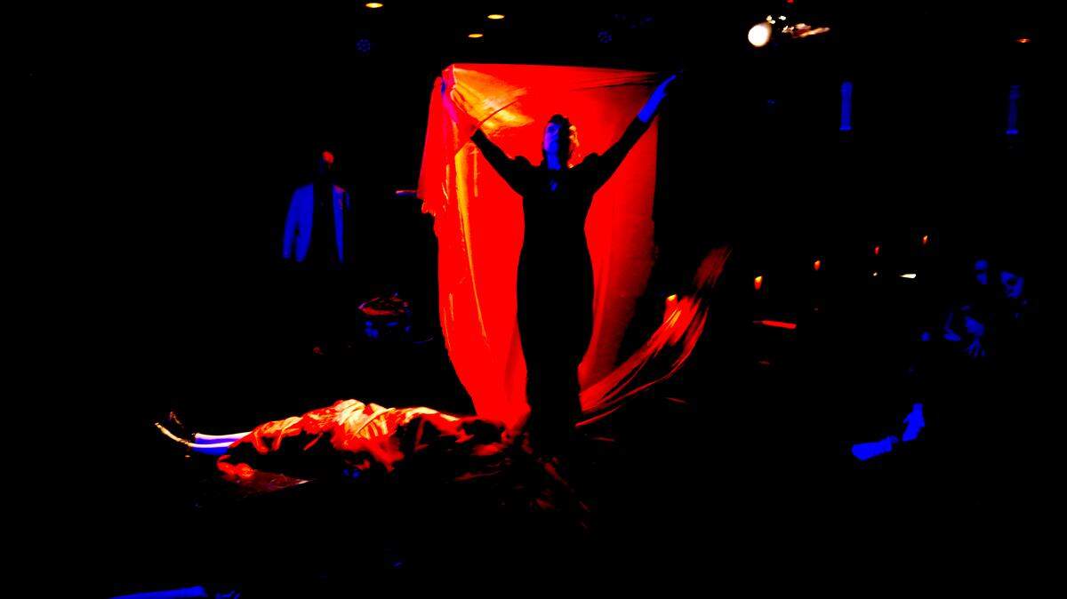 Technology is used generously in “The Black Queen,” with video projections, live electronic sound and augmented reality.