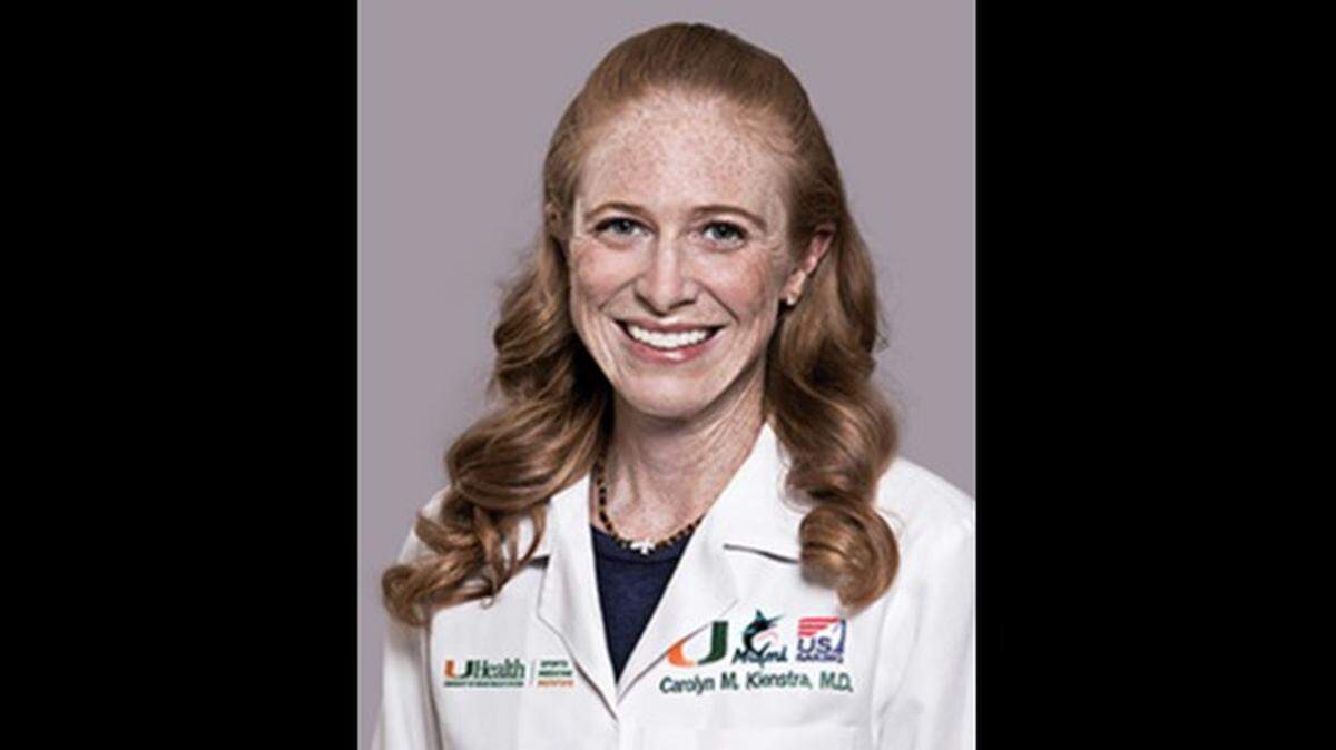 Dr. Carolyn Kienstra, a pediatric orthopedist and sports medicine specialist with the University of Miami Sports Medicine Institute.