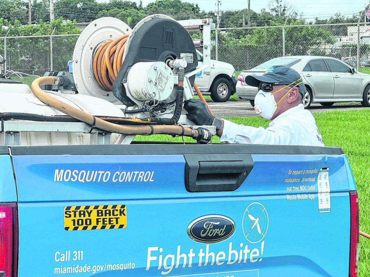 Miami-Dade Mosquito Control advises people to empty any standing water around homes and to wear EPA-registered repellent when outdoors to help fight mosquitoes this season.