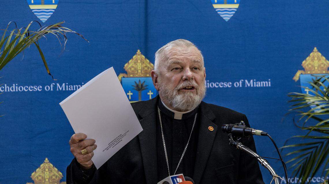 Archbishop Thomas Wenski addresses the abrupt cancellation of an $11 million federal contract with Catholic Charities. The contract supported shelter and care for unaccompanied migrant children entering the United States.