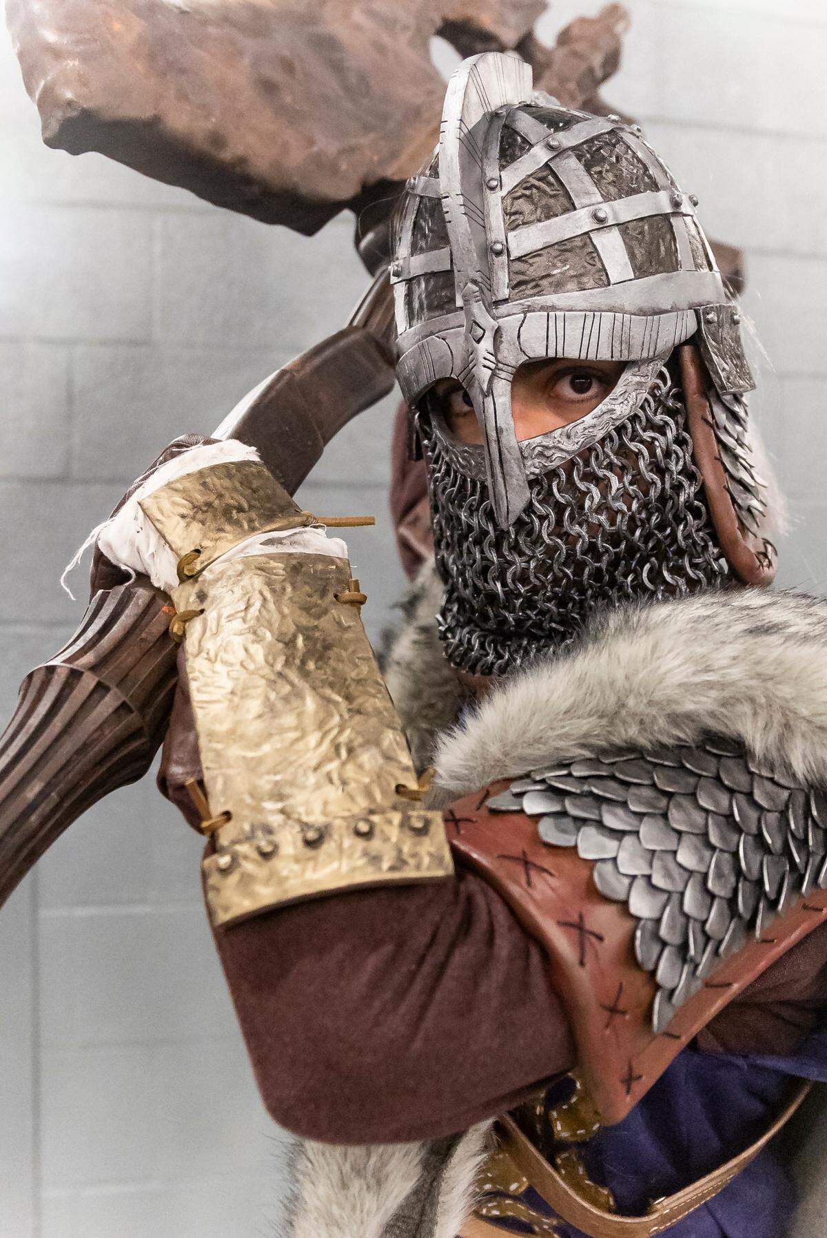 Bryan Farinas, 22, cosplays as the Chosen Tarnished from Elden Ring during Florida Supercon 2023 at the Miami Beach Convention Center on Saturday, July 1, 2023, in Miami Beach, Fla.